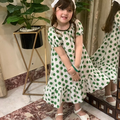 The Polka Green midi frock