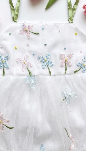 Tulip white Romper