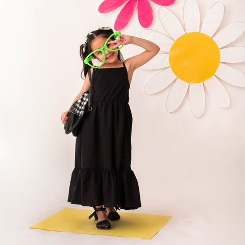 Black textured dress