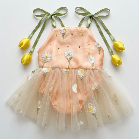 Peach Tulip Romper