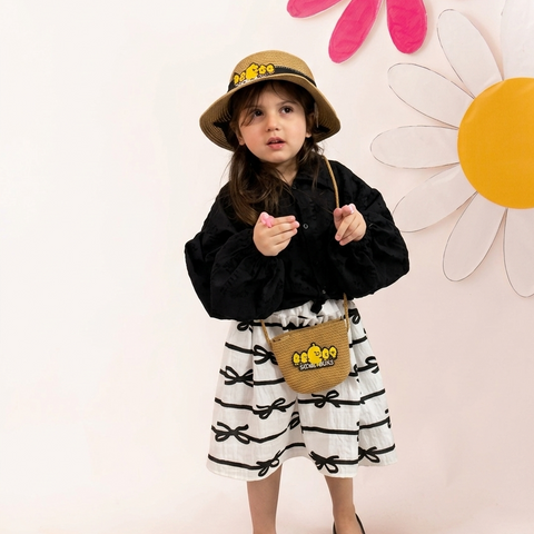 The Bows Black skirt set