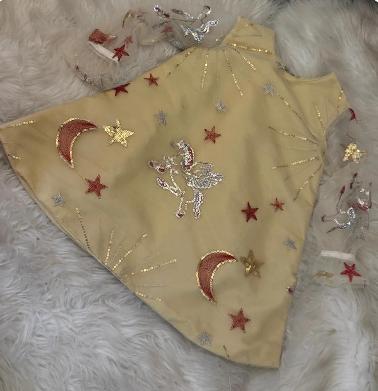 Gold midi dress