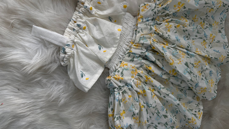 The Tulip Emb Skirt set