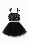 Polka Black skirt set