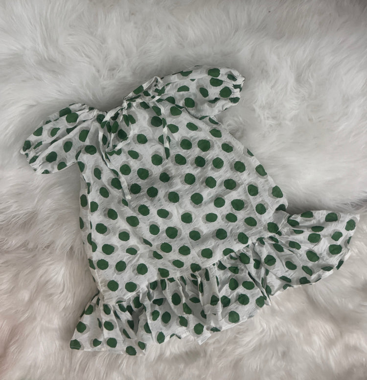 The Polka Green midi frock