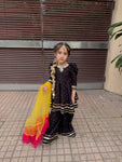 Black flora Gharara set