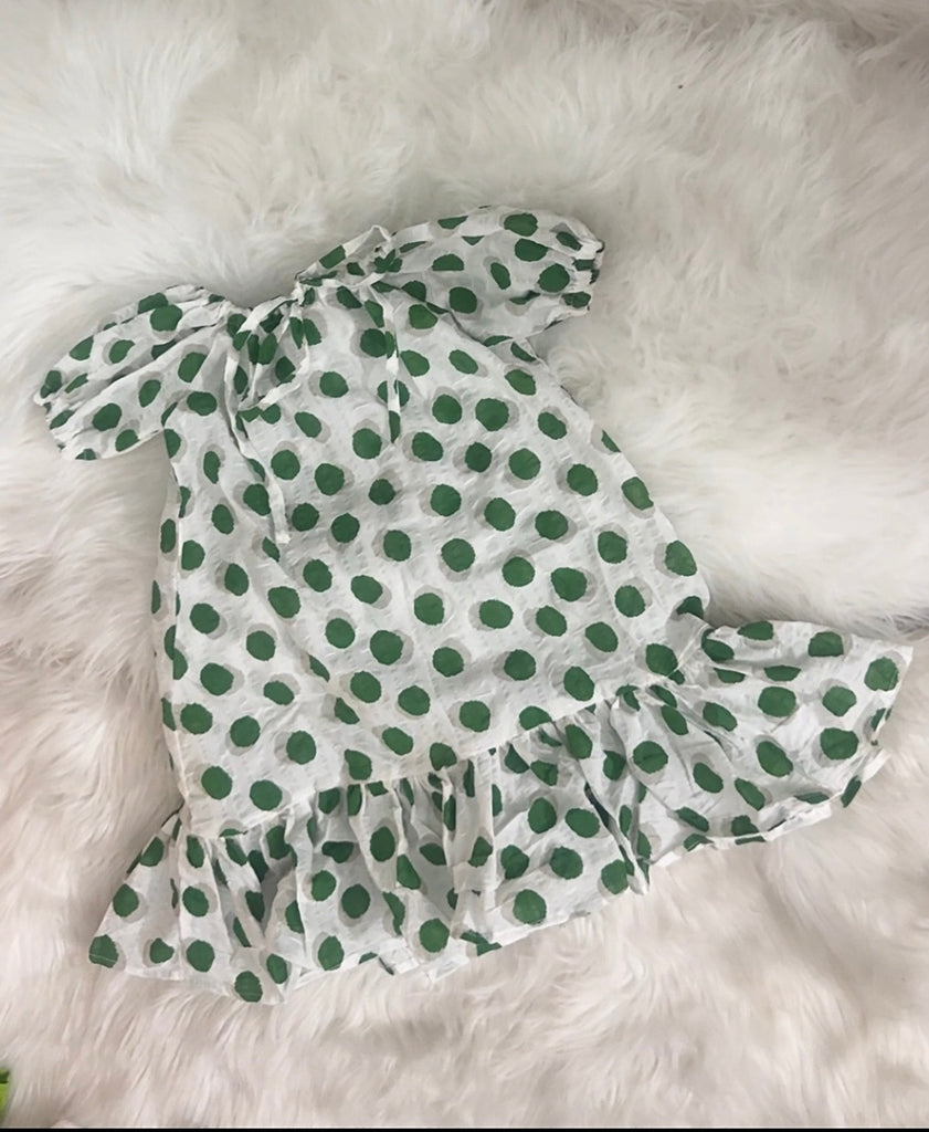 The Polka Green midi frock