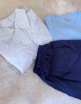 Linning Blue Shorts Set