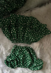 The green Stone Skirt set