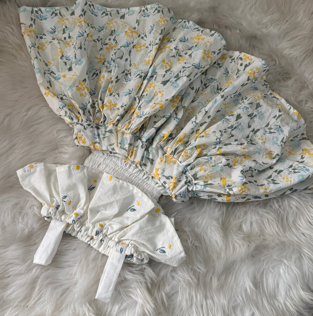 The Tulip Emb Skirt set
