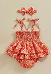 Orangey Meadows Romper