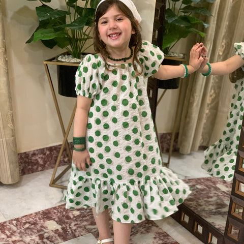 The Polka Green midi frock