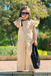 The beige chikankari set ec26