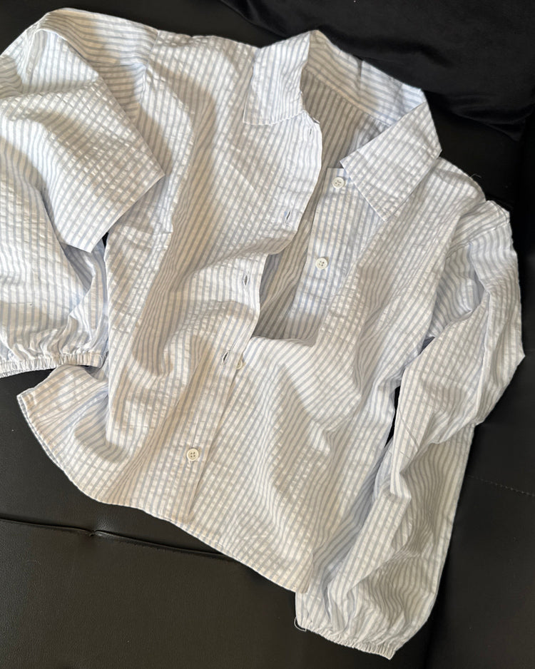 Blue lining shirt