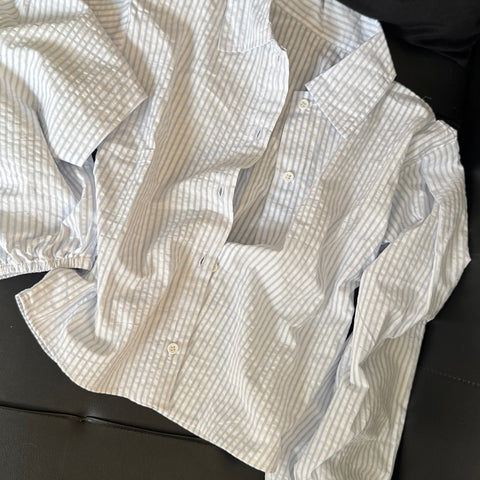 Blue lining shirt