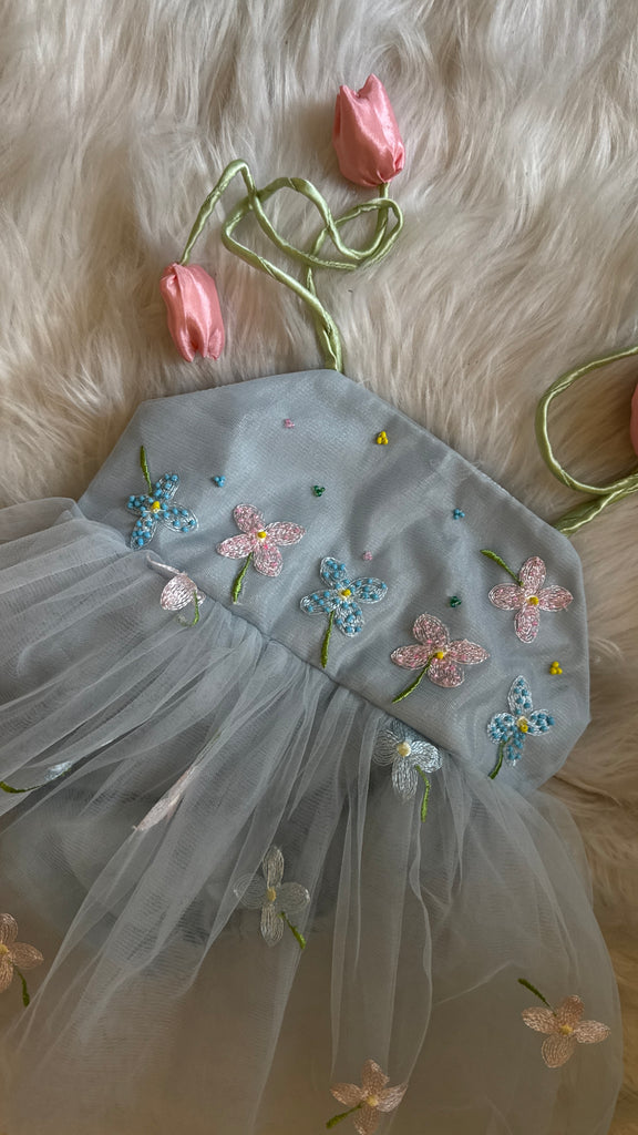 Tulip Blue Romper