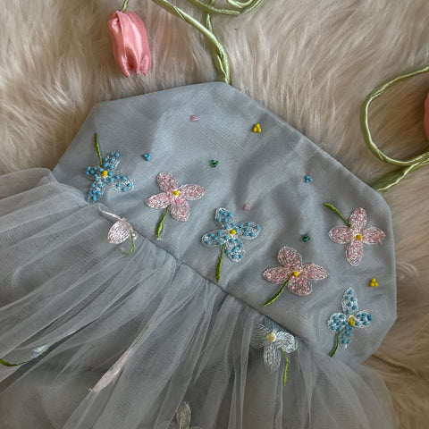 Tulip Blue Romper