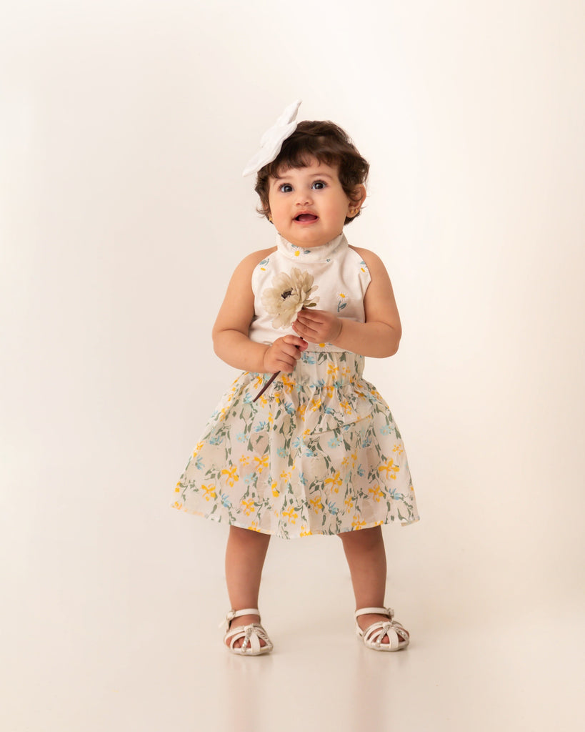 The Tulip Emb Skirt set