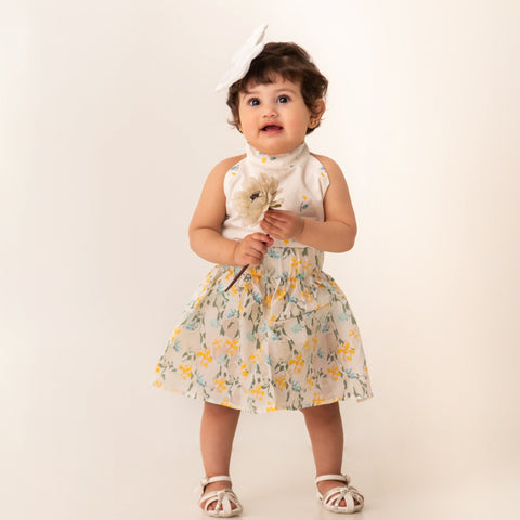 The Tulip Emb Skirt set
