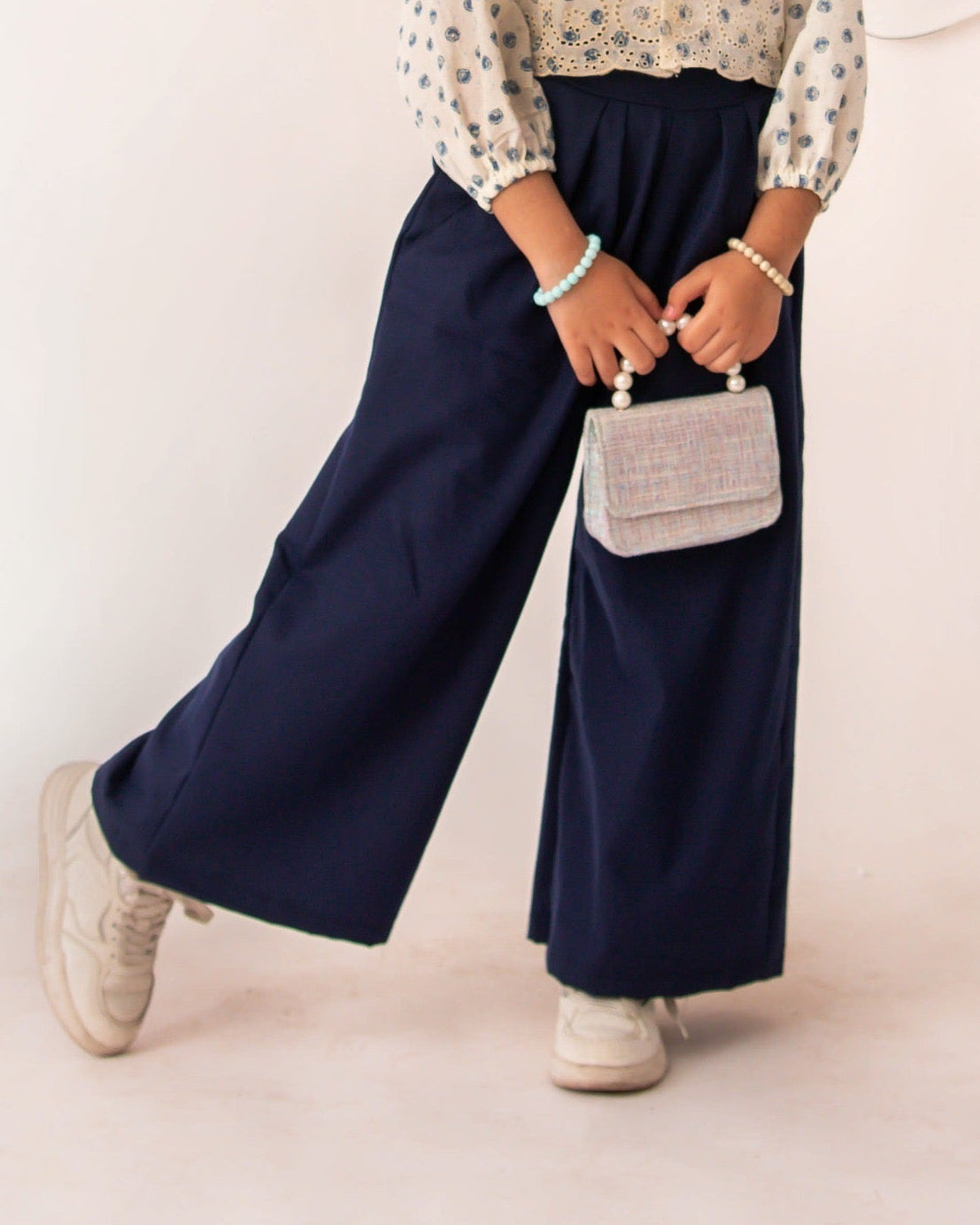 Blue Wide leg pants