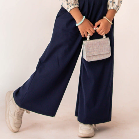 Blue Wide leg pants
