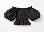 Gathered top Black