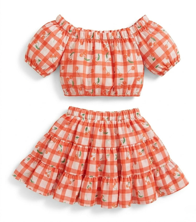 Cherry skirt set