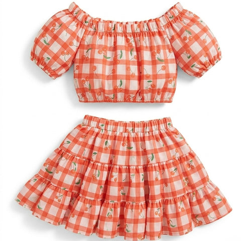 Cherry skirt set