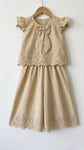 The beige chikankari set ec26