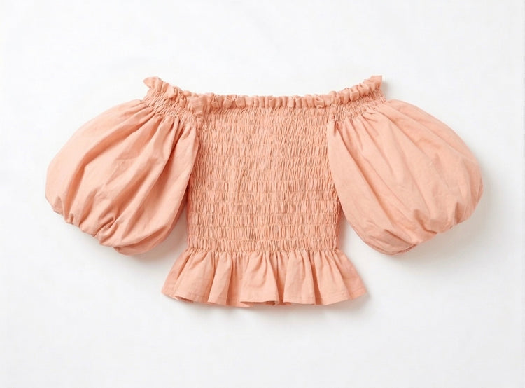 Gathered top Peach