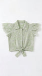 Chikankari sage green top