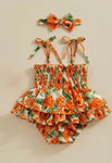 Naranj Peonies Romper