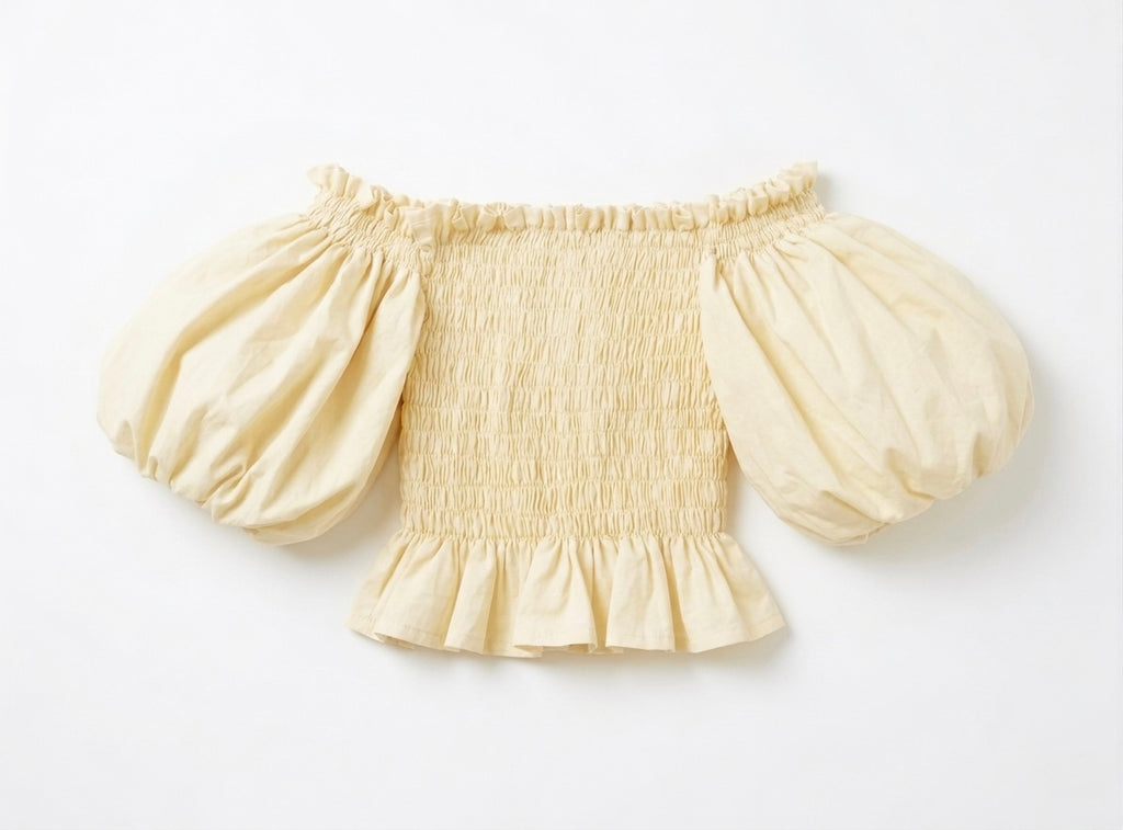 Gathered top offwhite