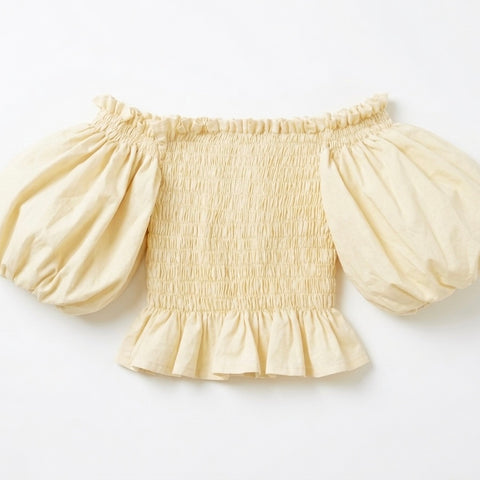 Gathered top offwhite