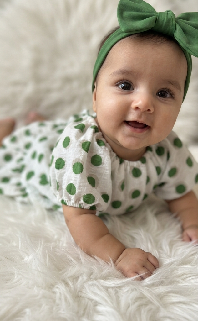 The Polka Green midi frock