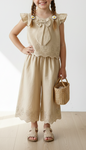 The beige chikankari set ec26