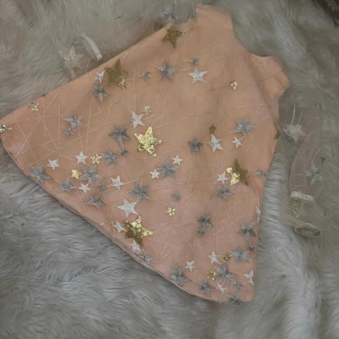 Peach midi dress