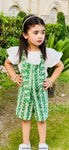 Green chikankari jumpsuit
