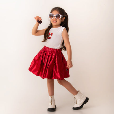 The Glazed cherry Skirt Sets