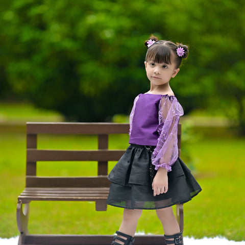 The starlit plum skirt set