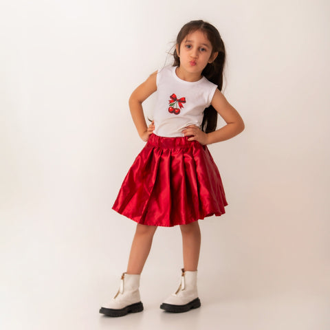 The Glazed cherry Skirt Sets